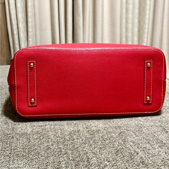 Dooney & Bourke Red Saffiano Tote with Gold Hardware - Picture 5 of 5